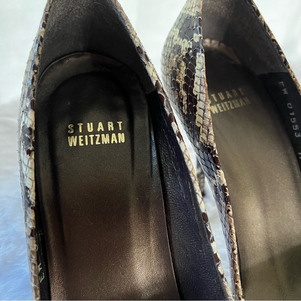 Stuart Weitzman Snakeskin Pumps - Peep toe - Picture 3 of 9